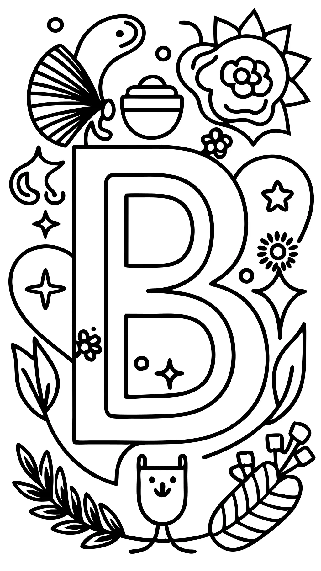 letter b coloring page